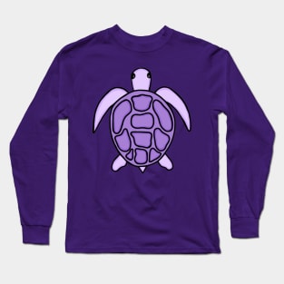 Cute And Adorable Pastel Purple Turtle Long Sleeve T-Shirt